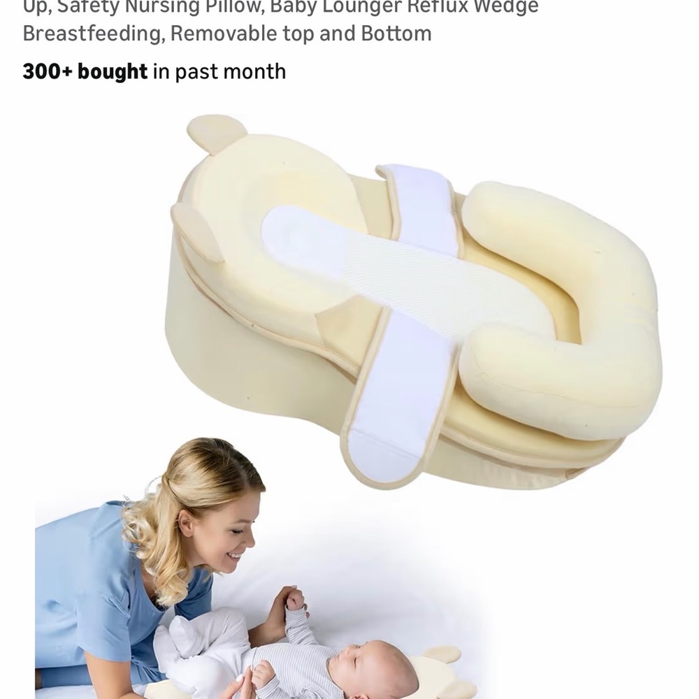 Cream Baby feeding pillow